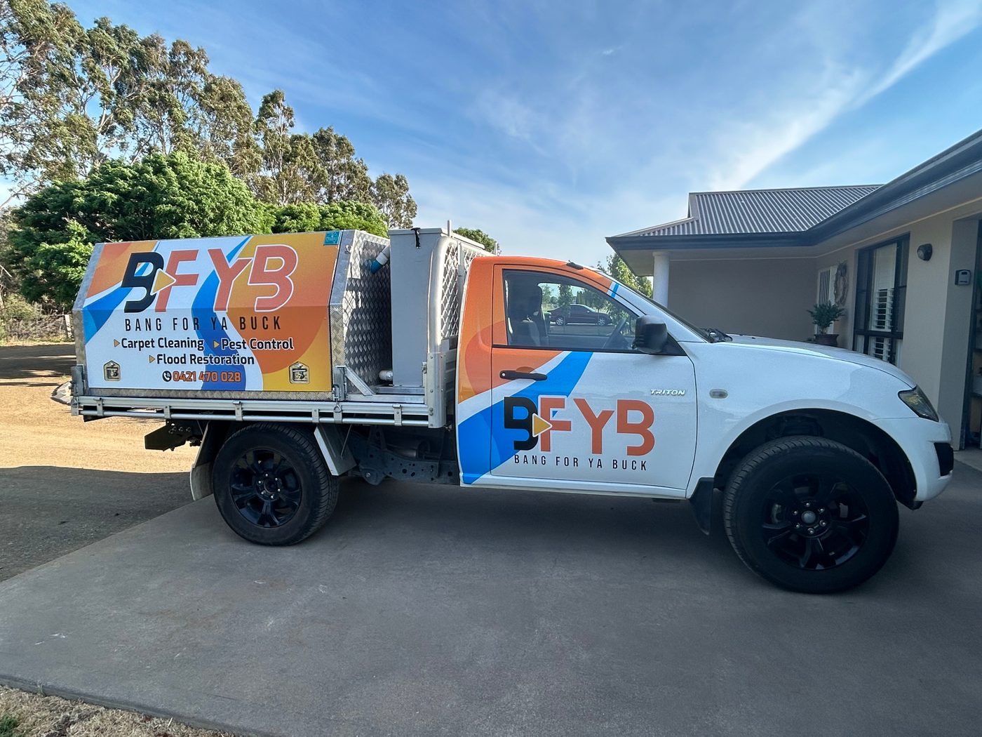 The Bang For Ya Buck ute servicing Hillgrove