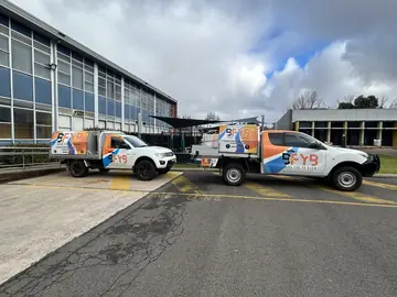 A BFYB service ute at a job in the New England