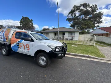 A BFYB service ute at a job in the New England