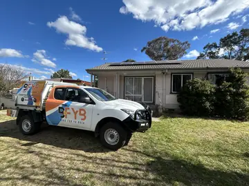 A BFYB service ute at a job in the New England