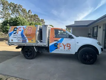 A BFYB service ute at a job in the New England